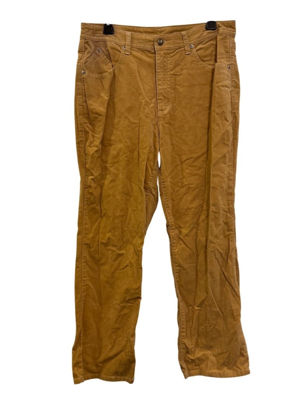 Vintage Chicos Womens Tan Corduroy Pants Size 2 Short Stretch Cotton
